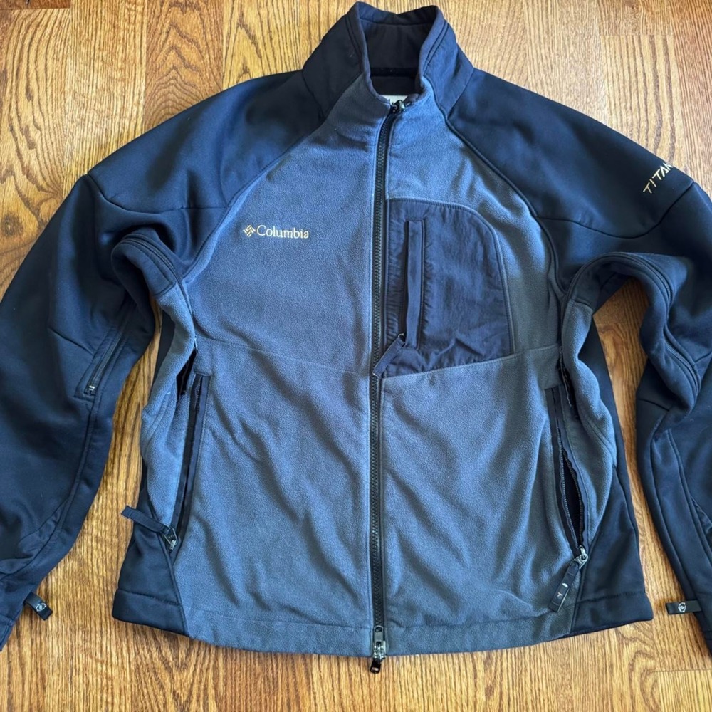 Columbia Titanium Interchange Women Medium Technical Fleece Jacket SL6008 Black